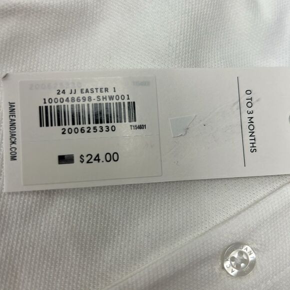 Janie and Jack 100048698 Baby Bunny Pique Polo Bodysuit NWT - Picture 6 of 7